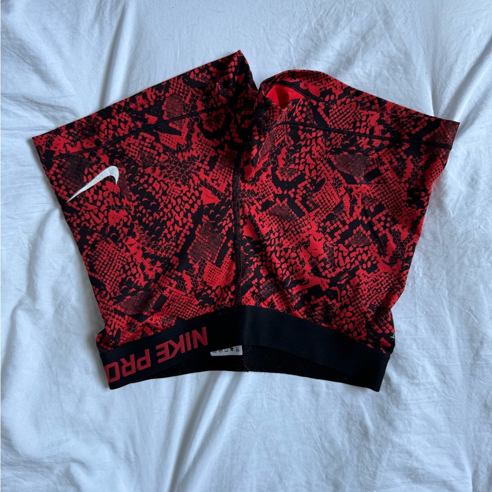 Nike Red and Black Athletic Shorts